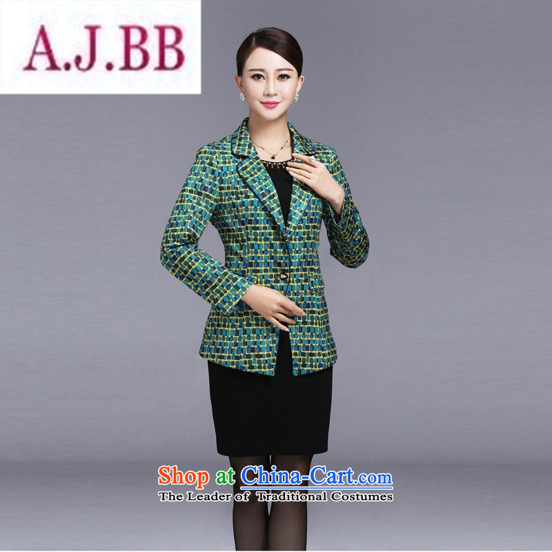 Ms Rebecca Pun stylish shops 2015 new autumn and winter long-sleeved dresses high-end of the middle-aged mother dresses with two-piece blue XL,A.J.BB,,, shopping on the Internet