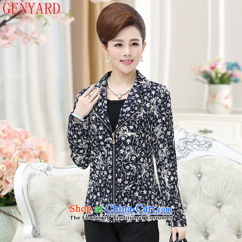New Spring and Autumn GENYARD2015) women's older lapel jacket large load Slim, mother coat 2XL,GENYARD,,, stamp Phillips-head shopping on the Internet