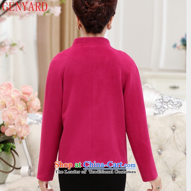 The elderly in the new GENYARD2015 women fall inside larger mother a T-shirt with the middle-aged Mock-neck gross 3XL,GENYARD,,, green jacket? Online Shopping