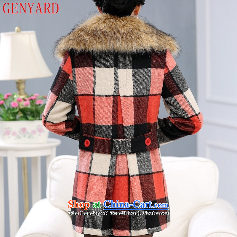 In the number of older women's GENYARD winter clothing plus extra thick hair? jacket, lint-free, long load segments of the mother for gross a wool coat female blue XL,GENYARD,,, shopping on the Internet