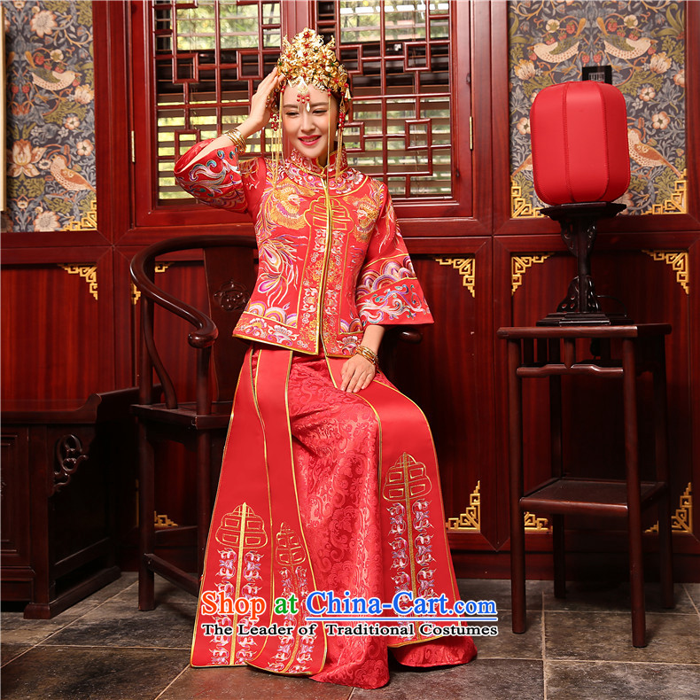 The bride-soo Wo Service tslyzm wedding longfeng use qipao autumn and winter 2015 New Chinese wedding dress wedding dress retro long-sleeved red L picture, prices, brand platters! The elections are supplied in the national character of distribution, so action, buy now enjoy more preferential! As soon as possible.