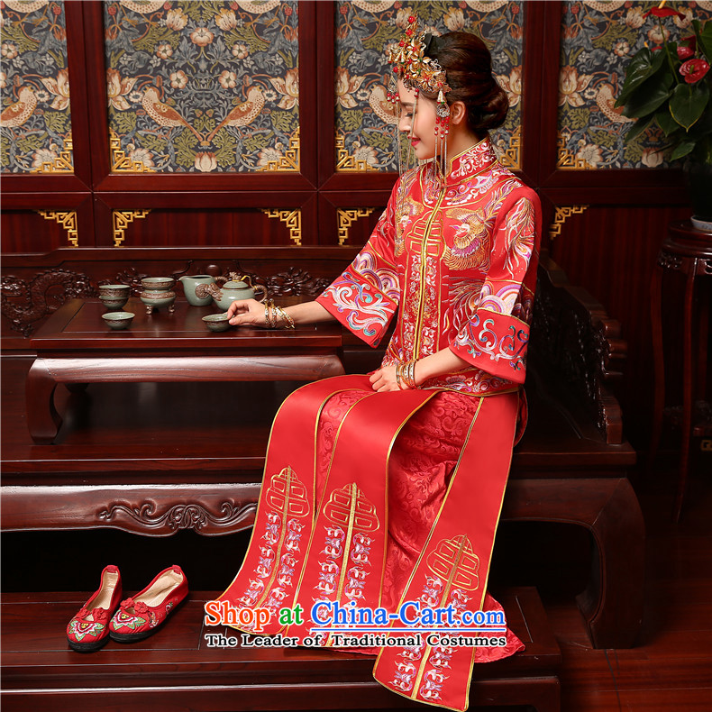 The bride-soo Wo Service tslyzm wedding longfeng use qipao autumn and winter 2015 New Chinese wedding dress wedding dress retro long-sleeved red L picture, prices, brand platters! The elections are supplied in the national character of distribution, so action, buy now enjoy more preferential! As soon as possible.