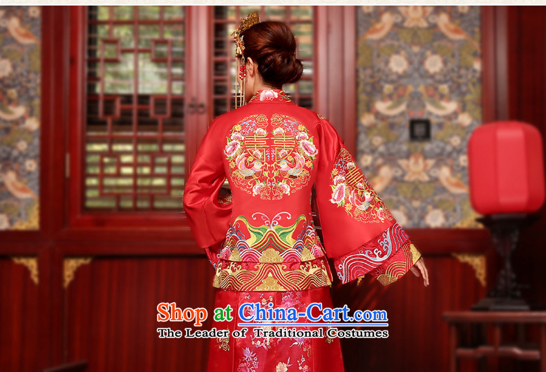 The bride-soo Wo Service tslyzm longfeng use marriage Chinese wedding dresses 2015 autumn and winter new embroidery long skirt use red S picture, prices, brand platters! The elections are supplied in the national character of distribution, so action, buy now enjoy more preferential! As soon as possible.
