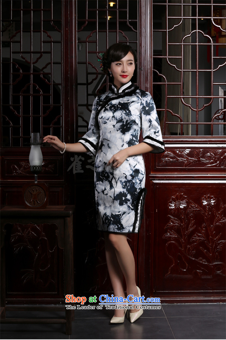 Love birds such as Xuan 2015 winter clothing new retro Silk Cheongsam cotton waffle cheongsam dress clip black suit M pictures QC959, prices, brand platters! The elections are supplied in the national character of distribution, so action, buy now enjoy more preferential! As soon as possible.