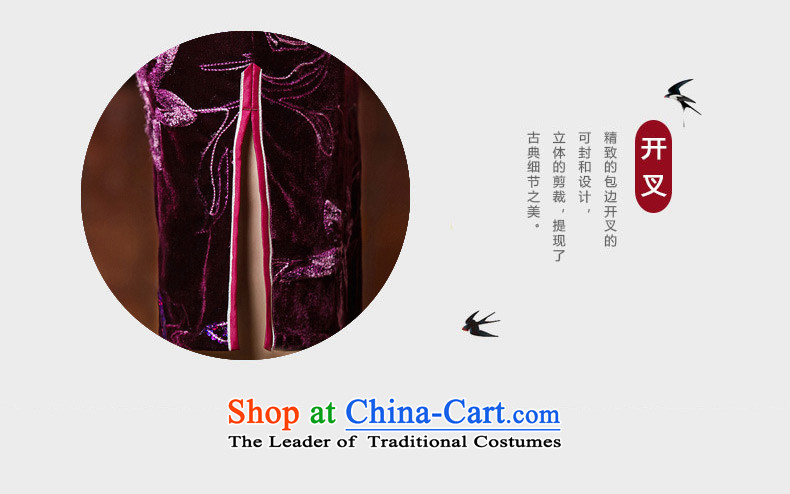 The Dutch blue 2015 on 歆 chip in the autumn of qipao scouring pads older MOM pack improved cheongsam dress cheongsam dress Chinese Q303-5 Ms. blue-green M picture, prices, brand platters! The elections are supplied in the national character of distribution, so action, buy now enjoy more preferential! As soon as possible.