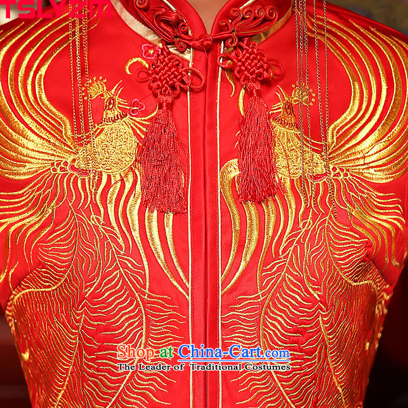 Use the dragon wedding tslyzm Sau Wo Service bridal dresses Dragon 2015 Marriage new autumn and winter Chinese wedding kimonos red xl,tslyzm,,, Soo shopping on the Internet