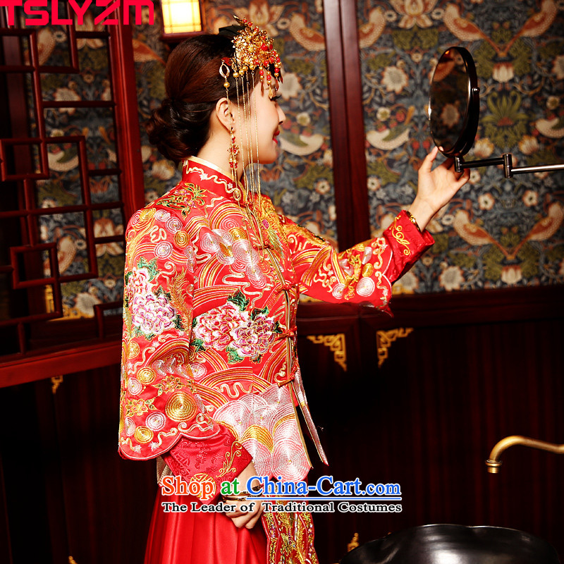 Tslyzm Chinese wedding dresses marriage-soo and classical wedding longfeng use 2015 new autumn and winter Bong-sam Hui-hsia skirt use red xl,tslyzm,,, previous Popes are placed online shopping