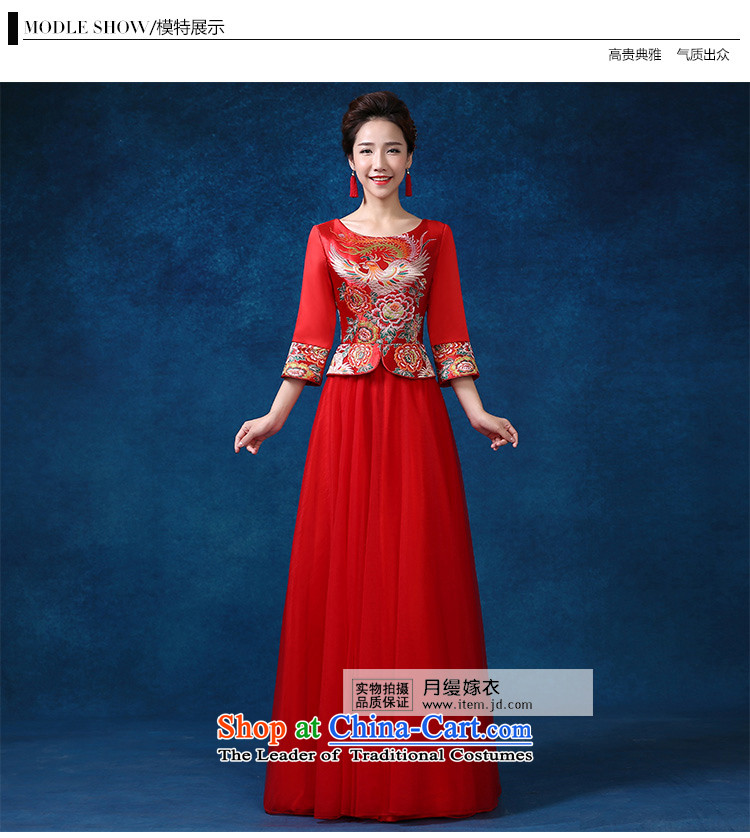 Sau Wo service on risk to the dragon use hi-Chinese qipao gown marriage bows dress retro wedding costume wedding dresses and Phoenix use long-sleeved red velvet XL Photo, prices, brand platters! The elections are supplied in the national character of distribution, so action, buy now enjoy more preferential! As soon as possible.