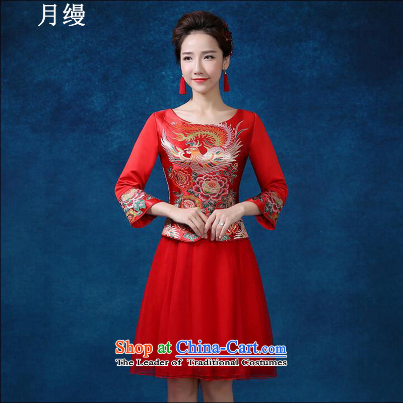The following new paragraph on 2015 Sau Wo service use hi-Dragon Chinese qipao gown marriage bows wedding gown improved retro red 7 cuff on risk XL, , , , shopping on the Internet