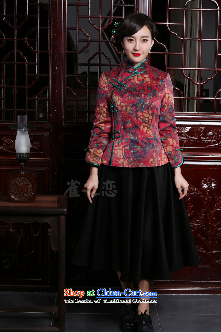 Love of birds in the autumn and winter 2015 Dream National Tang blouses improved silk and cotton yarn folder cloud of incense qipao QC962 shirt suit - 30 days pre-sale prices, pictures, XXL brand platters! The elections are supplied in the national character of distribution, so action, buy now enjoy more preferential! As soon as possible.