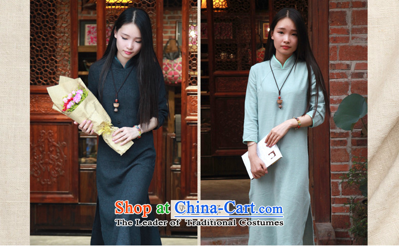 Recalling that the 2015 New Tree Fall/Winter Collections of linen cotton linen dress retro Sau San long stylish improved cheongsam dress light green M picture, prices, brand platters! The elections are supplied in the national character of distribution, so action, buy now enjoy more preferential! As soon as possible.