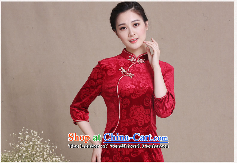 Mr Yuen Wah 2015 Kim Chong of mother boxed qipao autumn scouring pads installed in temperament and Stylish retro older cheongsam dress new improved cheongsam dress 3197 Red XXXL picture, prices, brand platters! The elections are supplied in the national character of distribution, so action, buy now enjoy more preferential! As soon as possible.