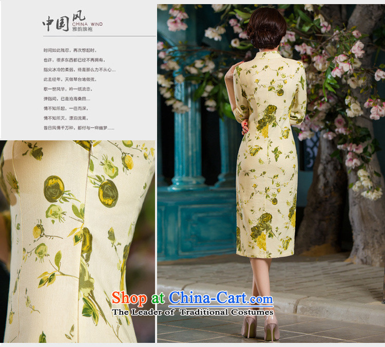 American Samoa Aloe Vera 2015 autumn and winter new retro in thin cuff Sau San video larger improved linen long skirt qipao JORIN XXL picture, prices, brand platters! The elections are supplied in the national character of distribution, so action, buy now enjoy more preferential! As soon as possible.