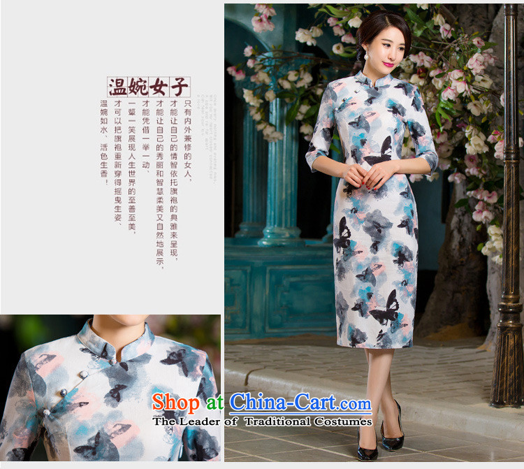 Honey Qi princess of autumn and winter 2015 new retro in thin cuff Sau San video larger improved linen long skirt qipao Samui red XL Photo, prices, brand platters! The elections are supplied in the national character of distribution, so action, buy now enjoy more preferential! As soon as possible.
