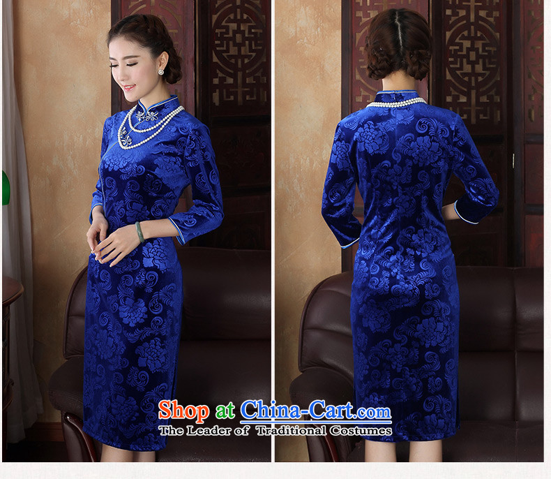 The cross-sa 2015 gold velour robes of oneself with retro improved qipao autumn skirt the new mother in older cheongsam dress Y3197 deep red 2XL Photo, prices, brand platters! The elections are supplied in the national character of distribution, so action, buy now enjoy more preferential! As soon as possible.