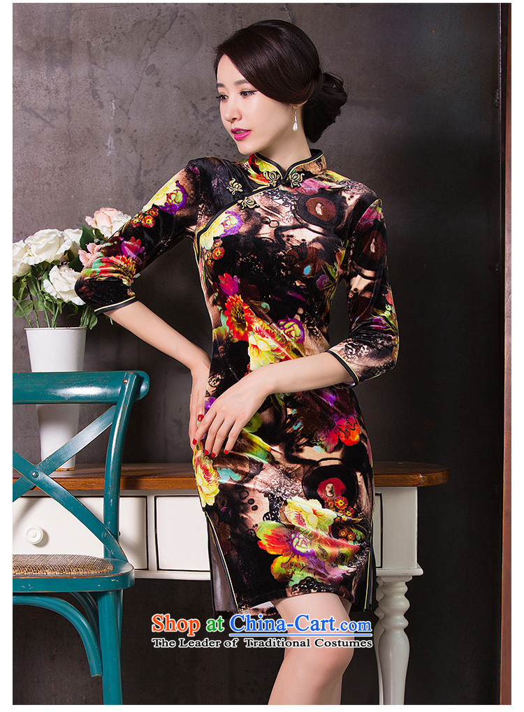 Yuan of toner Mui 2015 Fall/Winter Collections of nostalgia for the establishment of a new qipao velvet improved cheongsam dress female 7 color photo QD262 cuff qipao L code picture, prices, brand platters! The elections are supplied in the national character of distribution, so action, buy now enjoy more preferential! As soon as possible.