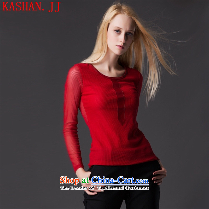 Mano-hwan's European site with the new 2015 autumn large women forming the Netherlands gauze spell Leather Slim, Sau San video thin long-sleeved T-shirt black , L, Susan Sarandon bandying (KASHAN.JJ card) , , , shopping on the Internet