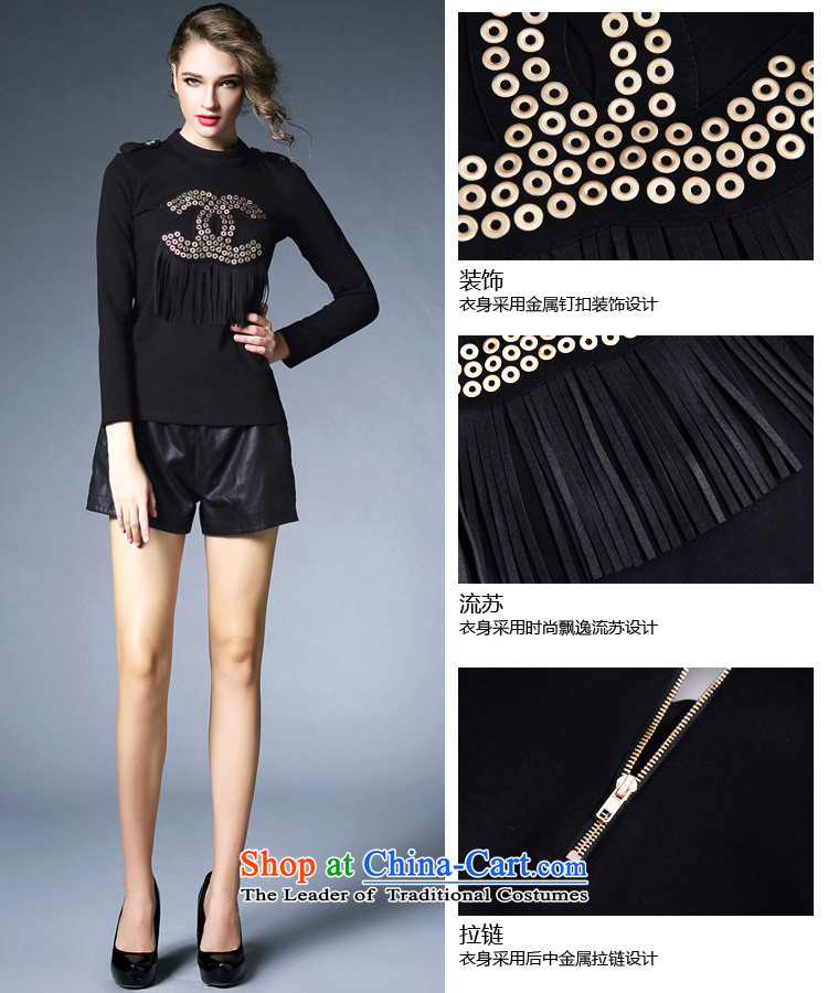 Hami 2015 autumn and winter female new PURE COLOR METAL round hole on the flow of long-sleeved su long-sleeved autumn and winter 1126 Black M pictures, forming, prices, brand platters! The elections are supplied in the national character of distribution, so action, buy now enjoy more preferential! As soon as possible.