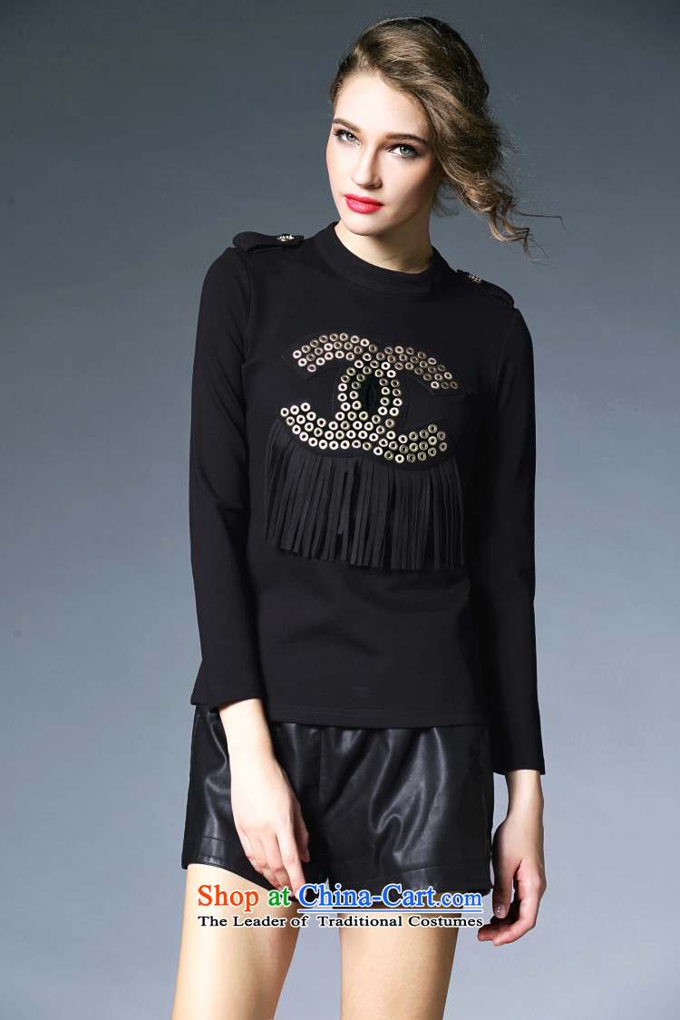 Hami 2015 autumn and winter female new PURE COLOR METAL round hole on the flow of long-sleeved su long-sleeved autumn and winter 1126 Black M pictures, forming, prices, brand platters! The elections are supplied in the national character of distribution, so action, buy now enjoy more preferential! As soon as possible.