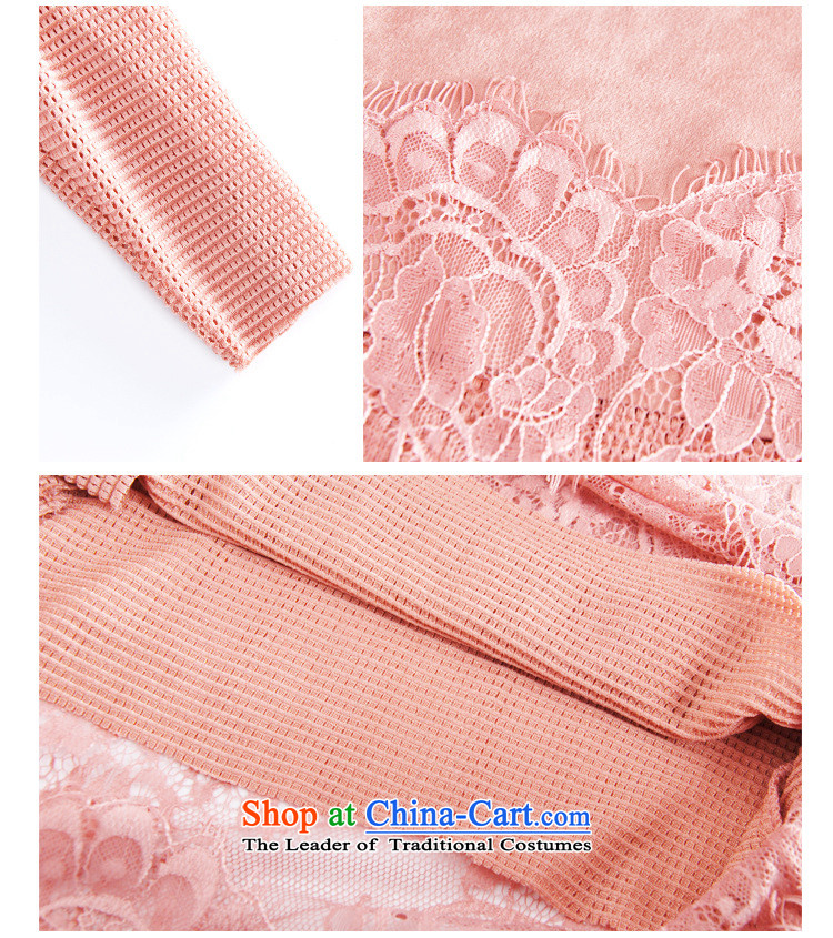 Hami 2015 autumn and winter female new pure color lace stitching solid color 9 load forming the cuff fluoroscopy shirt 1155 pink M picture, prices, brand platters! The elections are supplied in the national character of distribution, so action, buy now enjoy more preferential! As soon as possible.