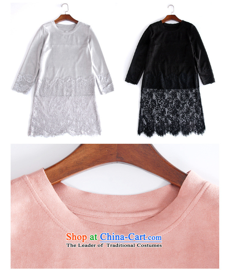 Hami 2015 autumn and winter female new pure color lace stitching Solid Color 9 to the cuff on round-neck collar forming the Netherlands 1153 pink S picture, prices, brand platters! The elections are supplied in the national character of distribution, so action, buy now enjoy more preferential! As soon as possible.
