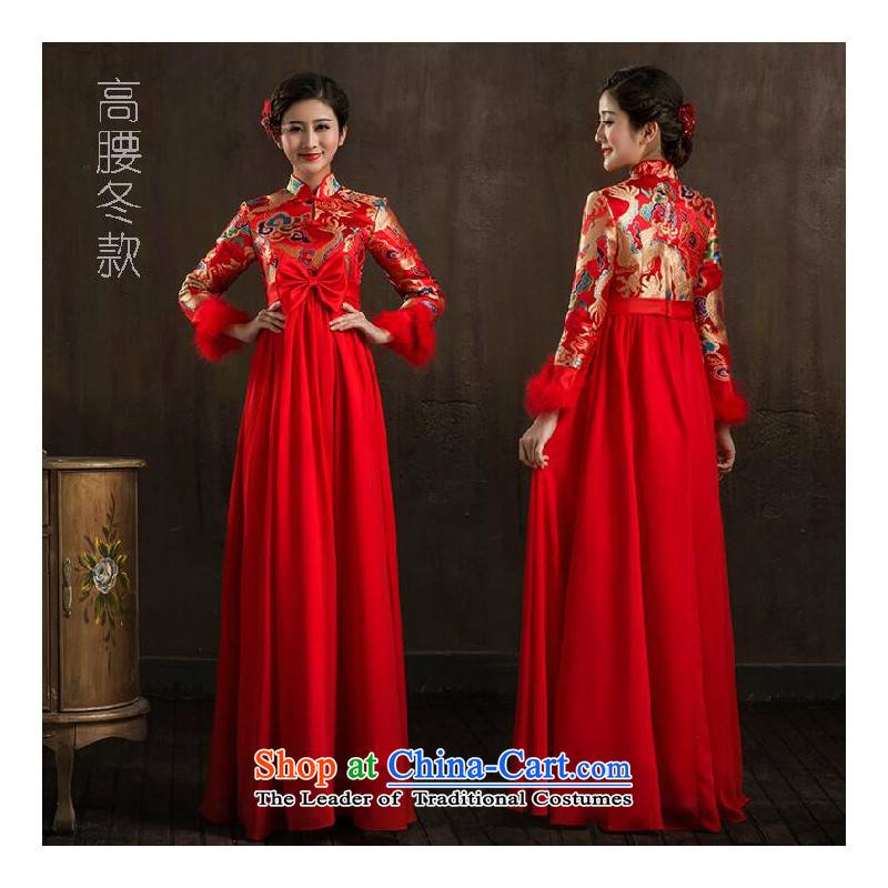 The following new paragraph on the summer and fall of 2015, the bride cheongsam dress bows services improved large stylish wedding dresses short dragon in the use of 7 short-sleeved waist) S, as has been pressed on shopping on the Internet