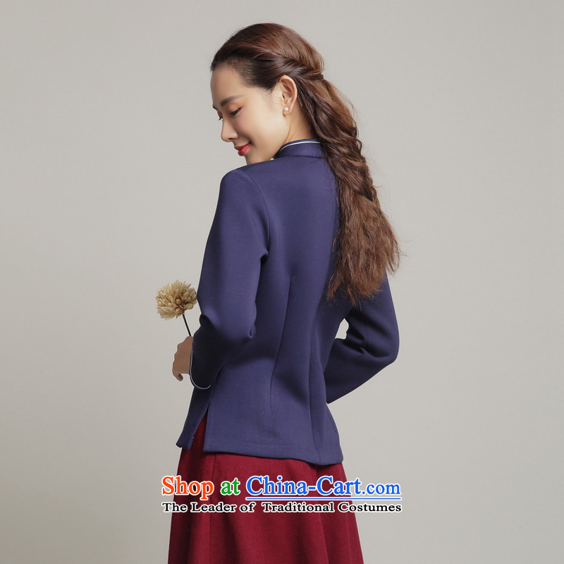 Bong-long-sleeved Chinese qipao migratory 7475 Sau San Stylish retro T-shirt elegant autumn 2015 replacing Tang dynasty blouses DQ15269 RED S, Bong-migratory 7475 , , , shopping on the Internet
