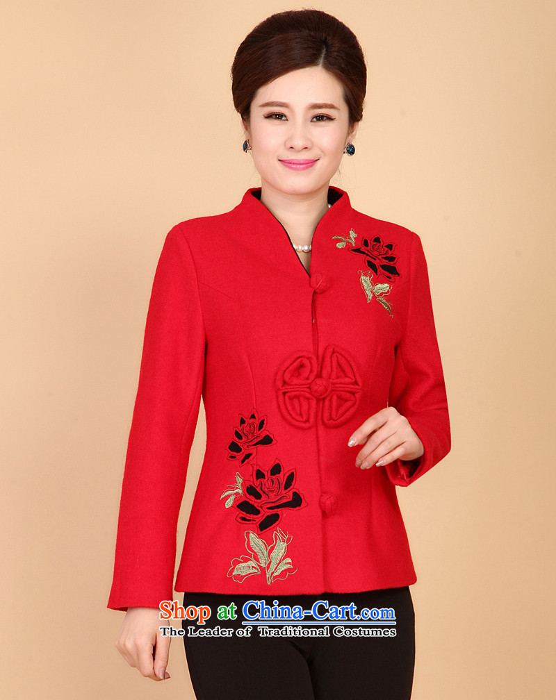 The Cave of the elderly ex-gratia middle-aged Sau San thick hair? Tang jackets female autumn and winter embroidery stylish MOM Pack 2016 better pictures, price red XL, brand platters! The elections are supplied in the national character of distribution, so action, buy now enjoy more preferential! As soon as possible.