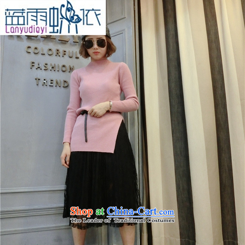 Ya-ting shop 2015 winter clothing new Korean female stingrays woolen sweater, forming the basis of the forklift truck Shirt   Solid Color collar stingrays fleece clothing pink are code, blue rain butterfly according to , , , shopping on the Internet