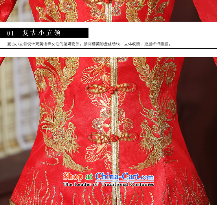 Red bows service bridal dresses wedding dress of autumn and winter improved Chinese wedding dress long dragon use su wo service, long-sleeved dress autumn + model with 68 Head Ornaments L picture, prices, brand platters! The elections are supplied in the national character of distribution, so action, buy now enjoy more preferential! As soon as possible.