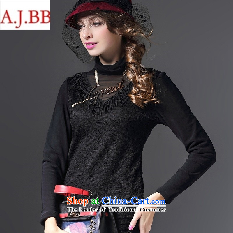 Orange Tysan * European and American Women 2015 winter new streaming the lint-free, forming the Netherlands high collar thick long-sleeved shirt women forming the high collar black L,A.J.BB,,, shopping on the Internet