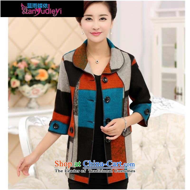 September Girl Store *2015 Fall/Winter Collections in the new elderly mother in the Cuff gross? middle-aged female jacket jacket coat red XL, blue rain butterfly according to , , , shopping on the Internet