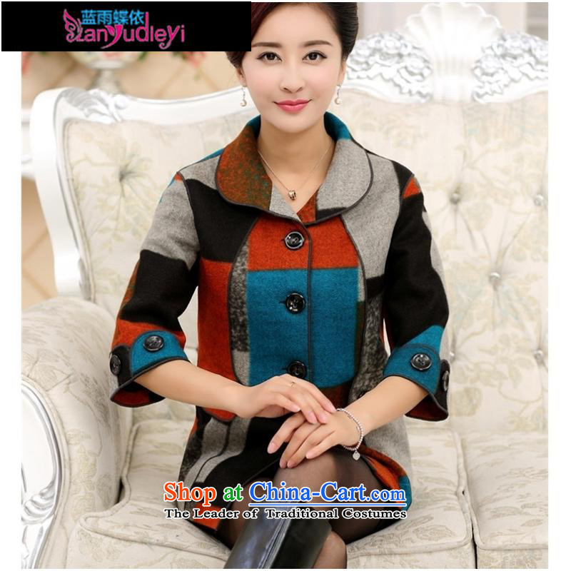 September Girl Store *2015 Fall/Winter Collections in the new elderly mother in the Cuff gross? middle-aged female jacket jacket coat red XL, blue rain butterfly according to , , , shopping on the Internet