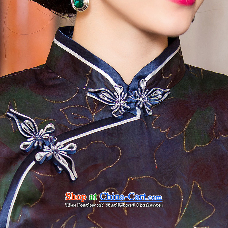 The Windsor is Hui Chi- 2015 Silk Cheongsam in cloud of incense yarn long cheongsam dress new Chinese cheongsam dress dresses female HY6094 GRAY S, the cross-sa , , , shopping on the Internet