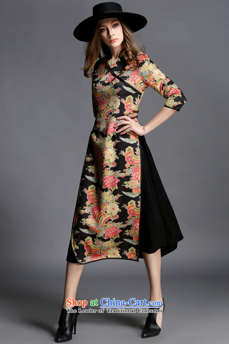 Caynova2015 autumn and winter new retro China wind qipao suede stamp of the forklift truck long skirt color pictures of the Sau San XXL picture, prices, brand platters! The elections are supplied in the national character of distribution, so action, buy now enjoy more preferential! As soon as possible.