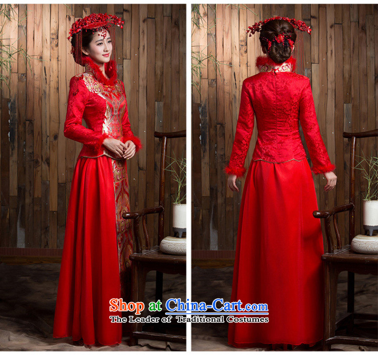 Non-you do not marry 2015 new bride gross for long-sleeved red retro autumn and winter cheongsam wedding bows services for larger long skirt back door onto Red L picture, prices, brand platters! The elections are supplied in the national character of distribution, so action, buy now enjoy more preferential! As soon as possible.