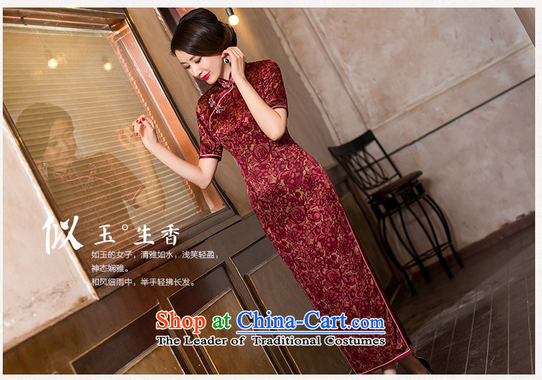 Yuan of intelligent 2015 Silk Cheongsam autumn cloud of incense yarn with classical Chinese Dress heavyweight silk cheongsam dress in long HYX6090 RED XL Photo, prices, brand platters! The elections are supplied in the national character of distribution, so action, buy now enjoy more preferential! As soon as possible.
