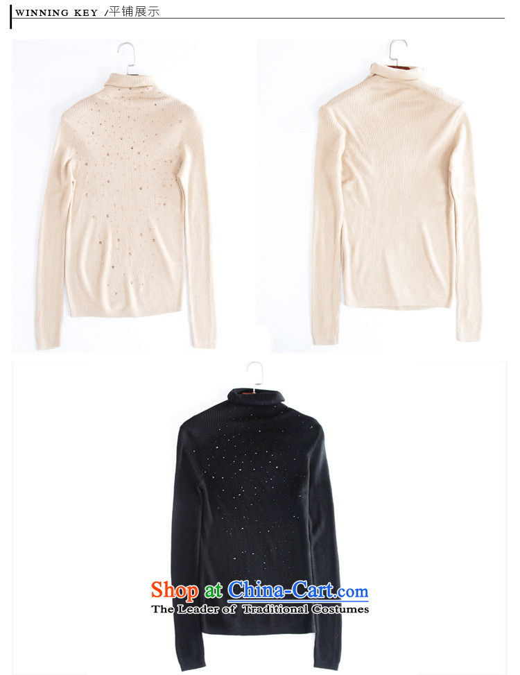 The main 2015 autumn and winter female new pure color water drilling ironing drill collars on the solid color woolen sweater, forming the Netherlands 1177 Black are code pictures, prices, brand platters! The elections are supplied in the national character of distribution, so action, buy now enjoy more preferential! As soon as possible.