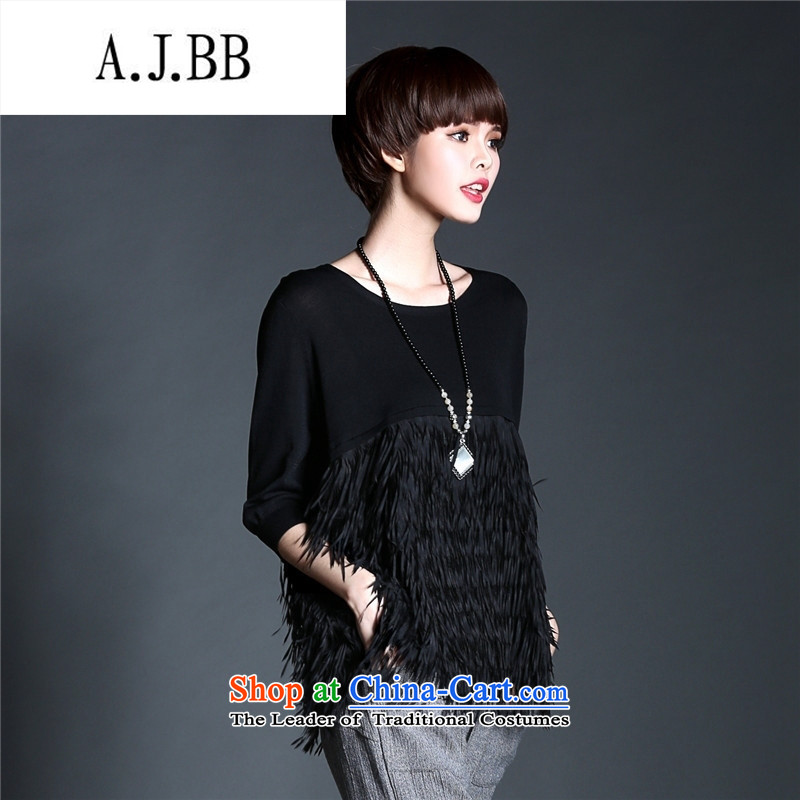 2015 Autumn new trend of European fashionable ladies of fresh T-shirt, black T-shirt (7 day shipping) Payment L,A.J.BB,,, shopping on the Internet