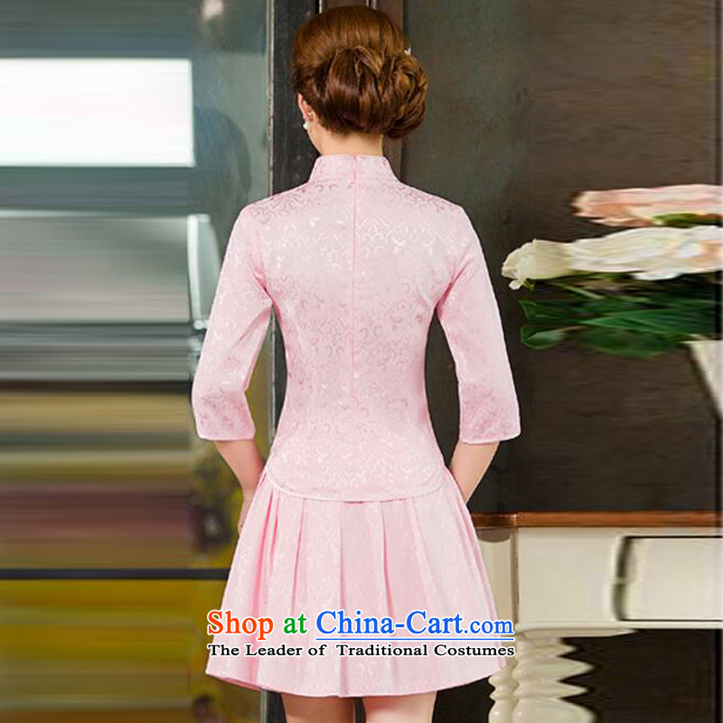 In accordance with the cabinet 2015 staff still fall women new daily long-sleeved Stylish retro qipao two kit in Pink Sleeves XXL, staff in accordance with the cabinet (MEISHANGYICHU yet) , , , shopping on the Internet