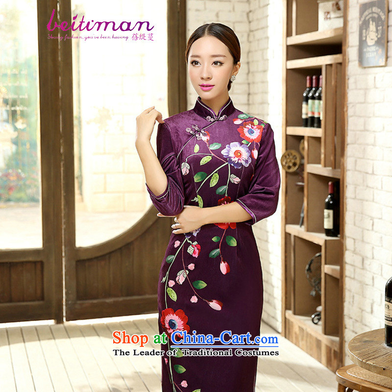 Mrs Ingrid Yeung economy Overgrown Tomb Tang dynasty women cheongsam positioning poster stretch of 7/manual detained Kim scouring pads cheongsam dress  T0010 figure XXL, beibei economy Overgrown Tomb , , , shopping on the Internet