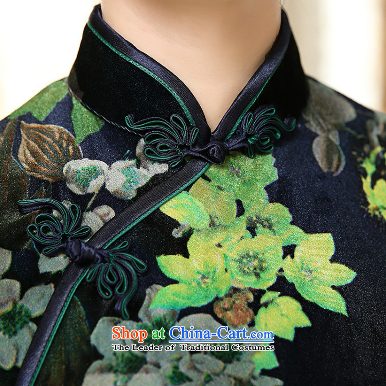 Mrs Ingrid Yeung economy Overgrown Tomb female elegant beauty really scouring pads in the collar short-sleeved manually detained cheongsam dress  TD0052 figure XL Photo, prices, brand platters! The elections are supplied in the national character of distribution, so action, buy now enjoy more preferential! As soon as possible.