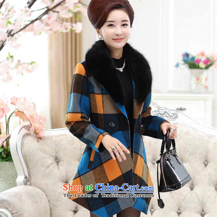 Orange Tysan *2015 in older women's temperament elegant grid print for loose, long-Nagymaros) load gross? jacket mother red XXXL picture, prices, brand platters! The elections are supplied in the national character of distribution, so action, buy now enjoy more preferential! As soon as possible.
