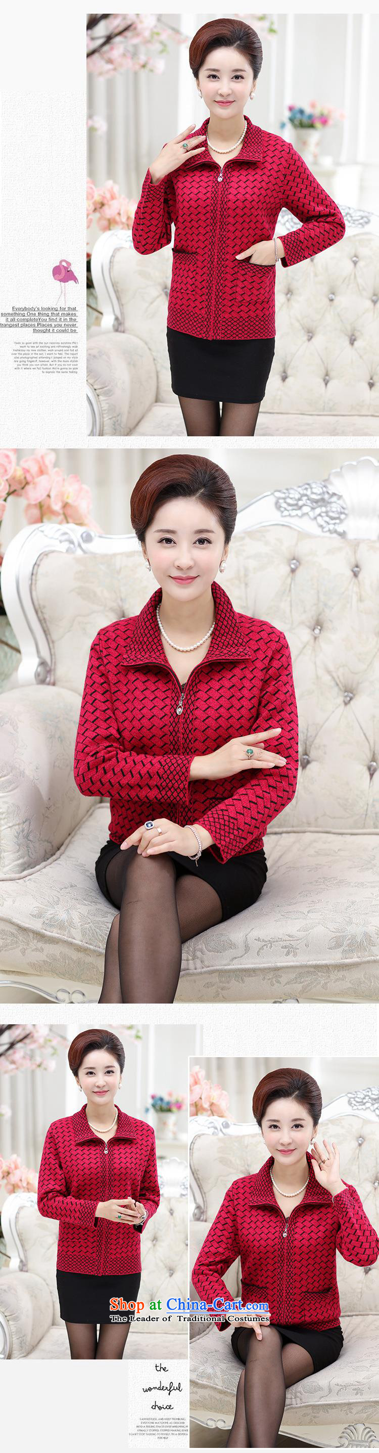 Orange Tysan *2015 autumn and winter in the number of older women's new product chidori lapel of stamp zipper old clothes gross? Cardigan jacket blue L picture, prices, brand platters! The elections are supplied in the national character of distribution, so action, buy now enjoy more preferential! As soon as possible.