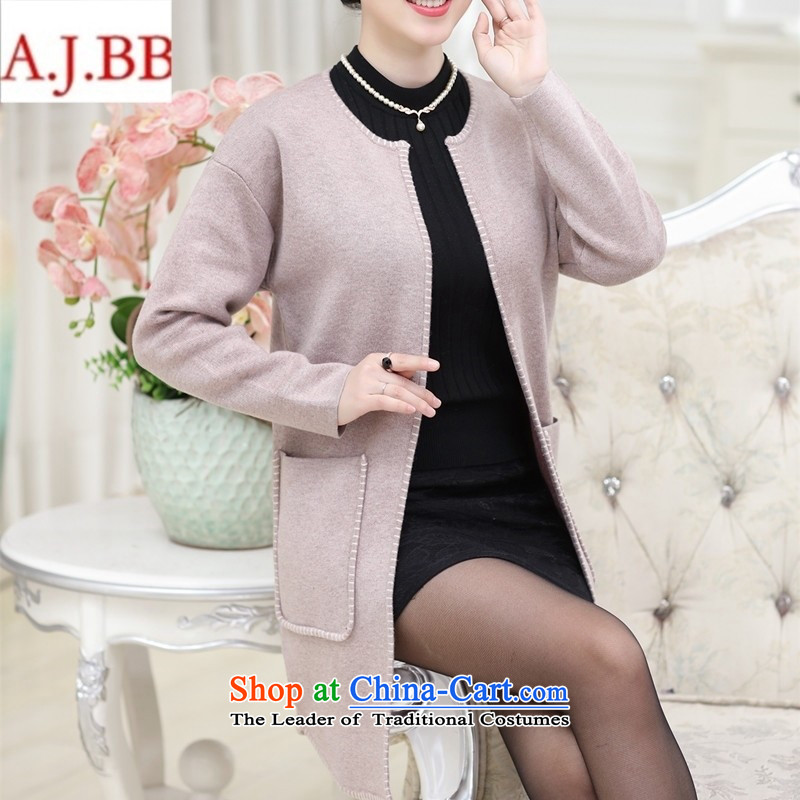 Orange Tysan *2015 autumn and winter in the number of older women's new pure color knitting female edge will no deduction cardigan jacket red XL,A.J.BB,,, shopping on the Internet