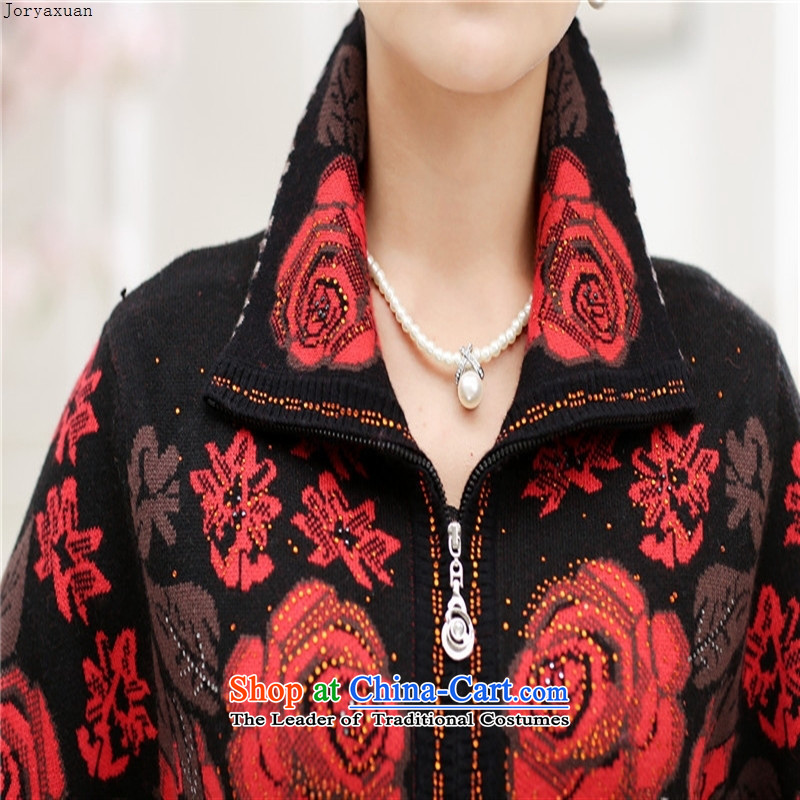 Web soft clothes in winter female older MOM pack thick cashmere sweater jacket cardigan knitwear large relaxd thick red XXL, Cheuk-yan xuan ya (joryaxuan) , , , shopping on the Internet
