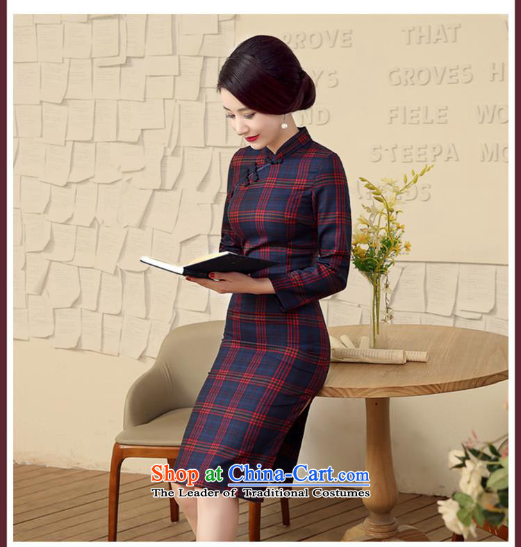 Optimize the bell shop cheongsam 2015 new autumn and winter long long-sleeved arts latticed cheongsam dress republic of korea retro dresses autumn red XXXL picture, prices, brand platters! The elections are supplied in the national character of distribution, so action, buy now enjoy more preferential! As soon as possible.