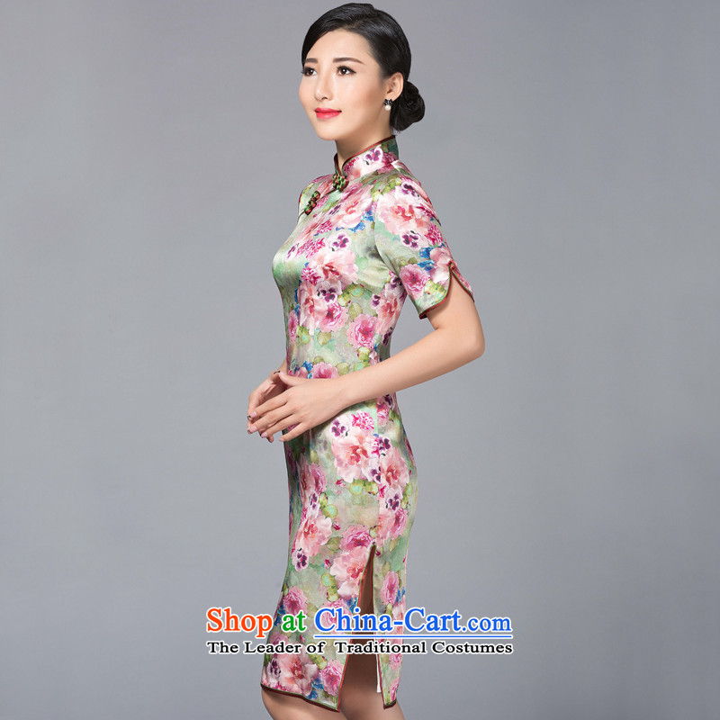 Joe was aristocratic heavyweight Silk Cheongsam gathering in the autumn and winter improved long ZSZC005 SUIT L,CHOSHAN LADIES,,, shopping on the Internet
