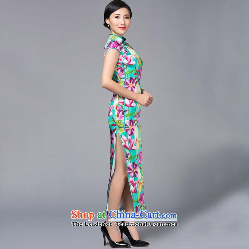 Joe was aristocratic heavyweight Silk Cheongsam banquet of autumn and winter improvement of herbs extract CKZS013 long suit L,CHOSHAN LADIES,,, shopping on the Internet