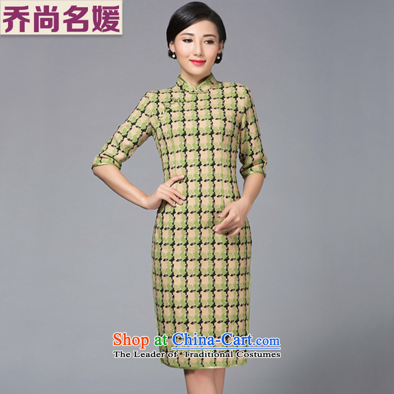 Joe was aristocratic wool of autumn and winter day-to-day qipao? in the stylish YMQP001 cuff improved green?XXL
